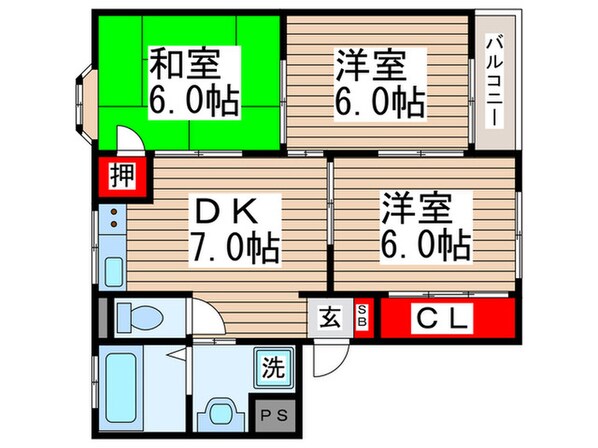 ウィンズ西葛西Bの物件間取画像